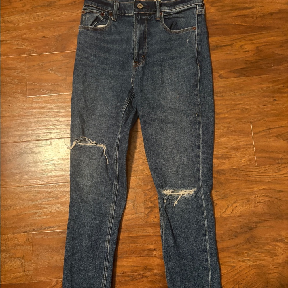 Abercrombie & Fitch Distressed Blue Women's Jeans
